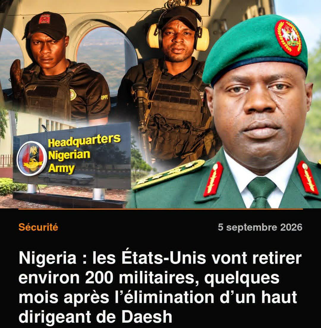 COOPERATION SÉCURITAIRE : RETRAIT DE 200 MILITAIRES AMERICAINS AU NIGERIA APRÈS L’ÉLIMINATION D’UN HAUT RESPONSABLE DE DAESH